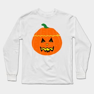Happy Halloween Smiling Jack O Lantern (White Background) Long Sleeve T-Shirt